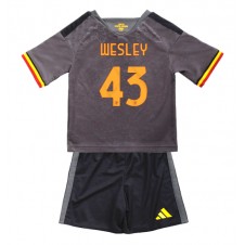 AS Roma Wesley Franca #43 Tredjeställ Barn 2026-27 Korta ärmar (+ Korta byxor)